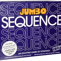 Jax Jumbo Sequence Recreation – Box Edition with Cushioned Mat, Playing cards and Chips