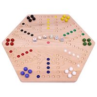 AmishToyBox.com Maple-Wood Double-Sided Aggravation Marble Sport Board, 20″ Wide
