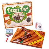 Derby Day | Horse Racing Board Sport | Family and Adult Sport Enormous for Parties and Low-Stakes Playing | Entails Sport Board, Deck of Playing cards,