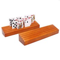 Wood Playing Card Holder Plan of two Actual Card Tray Rack Organizer for Children Seniors Adults – 13.8 streak 3.1 Breeze Prolonged Variations Long Sufficient for Bridge Canasta Formula Card Playing