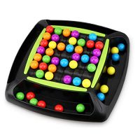 AOLIGE Rainbow Bead Game for Childhood Puzzle Magic Chess Board Game Rainbow Ball Matching Game Grownup Family Toy Situation