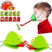 Tig tac Tongue Game 2 PCS Interactive Desktop Athletics Preserve Bugs Game Chameleon Lizard Sticking Tongue Amusing Board Video games Puzzle Game for Childhood