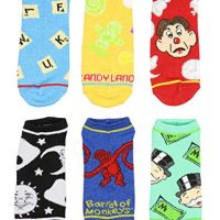 Monopoly And Board Games Ladies And Men 6 Pack Ankle Socks