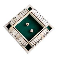 SSMOTULY Shut The Box Sport Wood 2 Participant, 4 Sided Number Dice Board Sport Wide for Young people and Adults Family Classics Table Sport