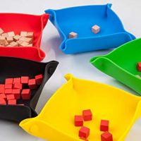 Collapsible Board Sport Storage Bowls, Portable Folding Tray Accent Holds Tabletop Bits, Parts, Pieces, Dices for Classic & Novel Gaming, RPG Roleplaying（5-Pack）