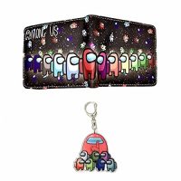Amongst Us Anime video games peripheral card wallet Bi-Fold Pockets Technique casual sport printing purse Men ladies folk