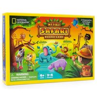 NATIONAL GEOGRAPHIC My First Safari Board Sport for Childhood 4-6 – Family Board Sport for Childhood & Adults, Cooperative Fun Ideal for Family Sport Night,…