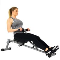 Sunny Health & Fitness SF-RW1205 Rowing Machine Rower with 12 Level Adjustable Resistance, Digital Video show and 220 LB Max Weight
