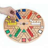 Speedily Note Board Game, Peg Game Wood Board with 24 Colored Pegs & 2 Dices, Speedily Note Game for six Players, Household Chums Game for…