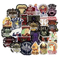 ARPA 50Pcs Dungeons & Dragons Stickers for Laptops Books Cars Motorcycles Skateboards Bicycles Suitcases Skis Luggage Cup etc DJKT