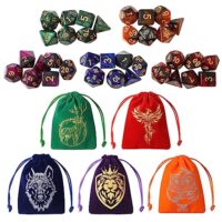 Grajar 35Pcs DND Dice Set with 5 Colorful Animal Patterned Dice Pouches, Polyhedral Dice Sets for Dungeons and Dragons D&D TTRPG MTG Table Role Playing…