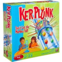 Mattel Games Kerplunk Kids Game, Family Game for Kids & Adults with Simple Rules, Don’T Let the Marbles Fall for 2-4 Players