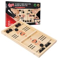 Bungee Table – Large Fast Sling Puck Game – Fast-Paced Fun for a Family Game Night or for a Party with Friends – Test Your…