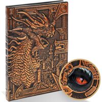 3D Dragon DND Journal Writing Notebook, Fantasy D&D Leather Journal Book for Dungeons and Dragons Gifts Nerdy DM & Players RPG Lovers Accessories, 200 Pages…